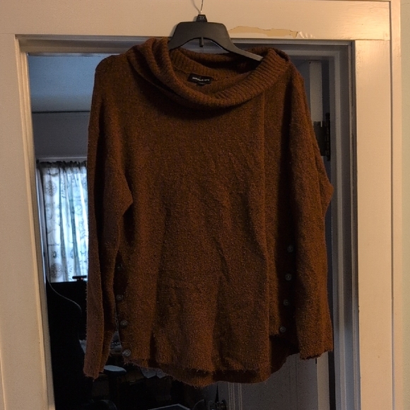 Fortune + Ivy Sweaters - Brown Cowl Neck Sweater XL
